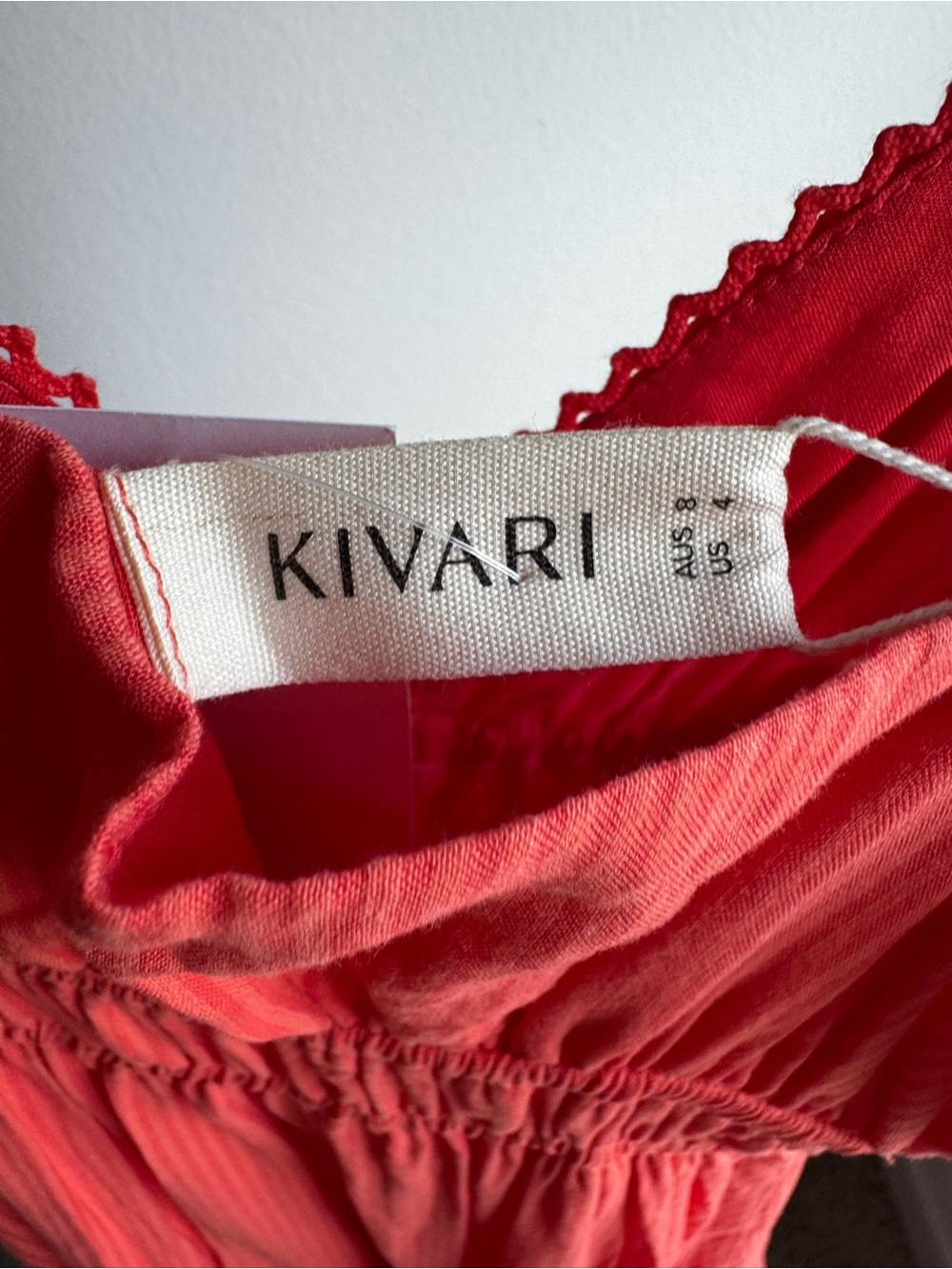 Kivari Coral Lace-Trim Summer Dress
